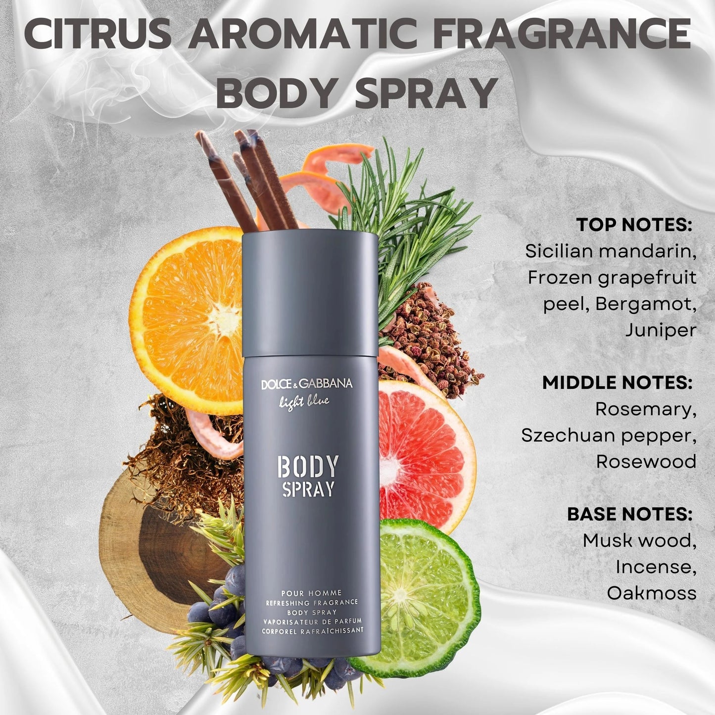 Pour Homme Body Spray 4.2 Ounce