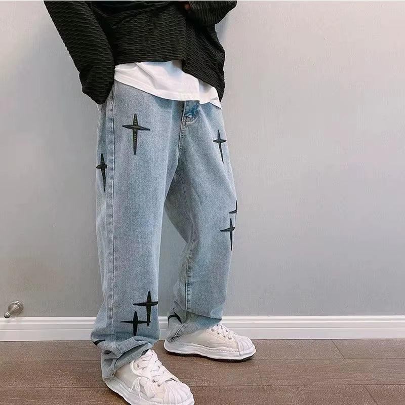 Men's Baggy Graphic Jeans