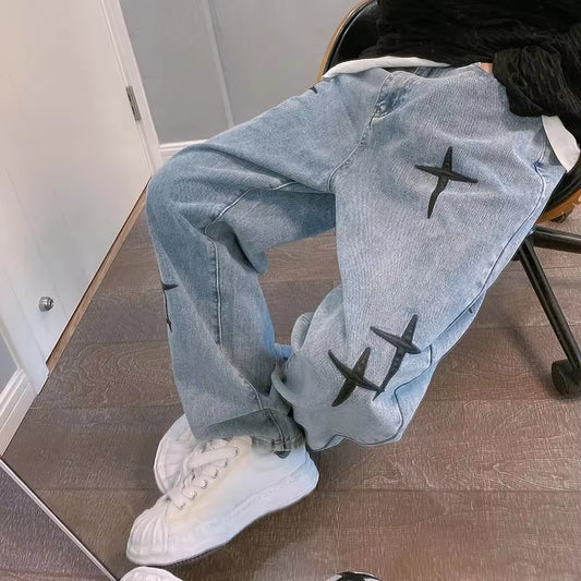 Men's Baggy Graphic Jeans